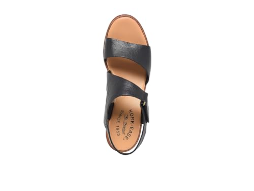 KORK-EASE Women's Comfortable Heeled Sandal for Summer Festivals and Beach Days Featuring Cushioned Insoles and Adjustab